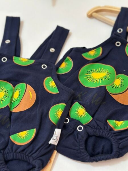 MEYVE BASKILI ROMPER (lacivert)